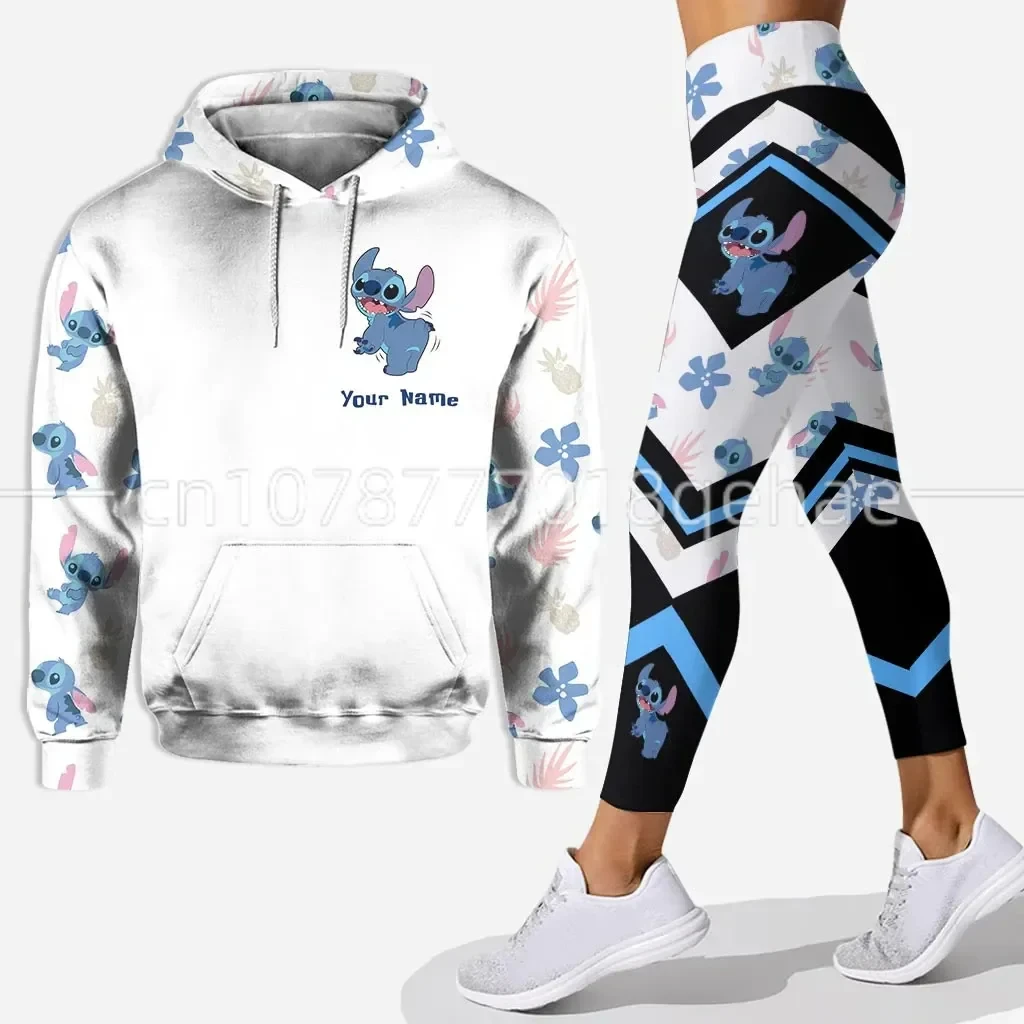 2024 New 3D Hoodie Women\'s Set Yoga Pants Sports Disney Yoga Hoodie Leggings Fashion Sportswear Moletom Feminino