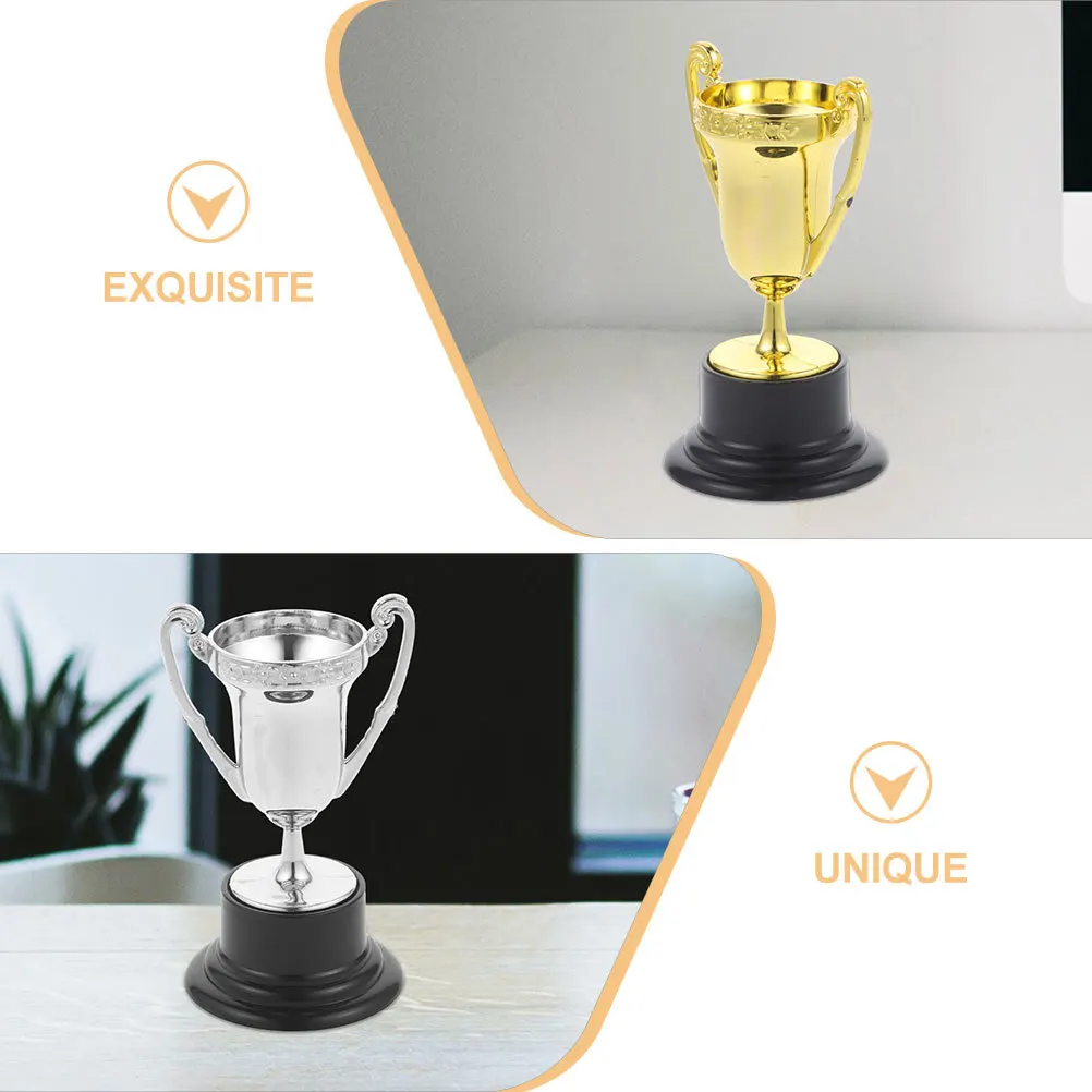 

24 шт., пластиковые трофеи, золотые, серебряные, бронзовые, школьные спортивные чашки для соревнований, вечеринки, праздника, победителя