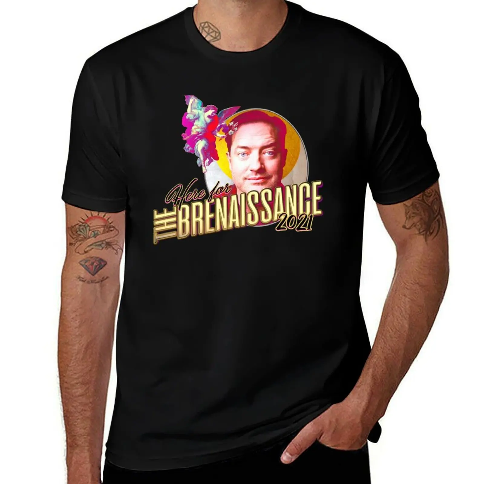 

Футболка Brenaissance, мужская дизайнерская футболка, мужская футболка из 100% хлопка, футболка люксового бренда