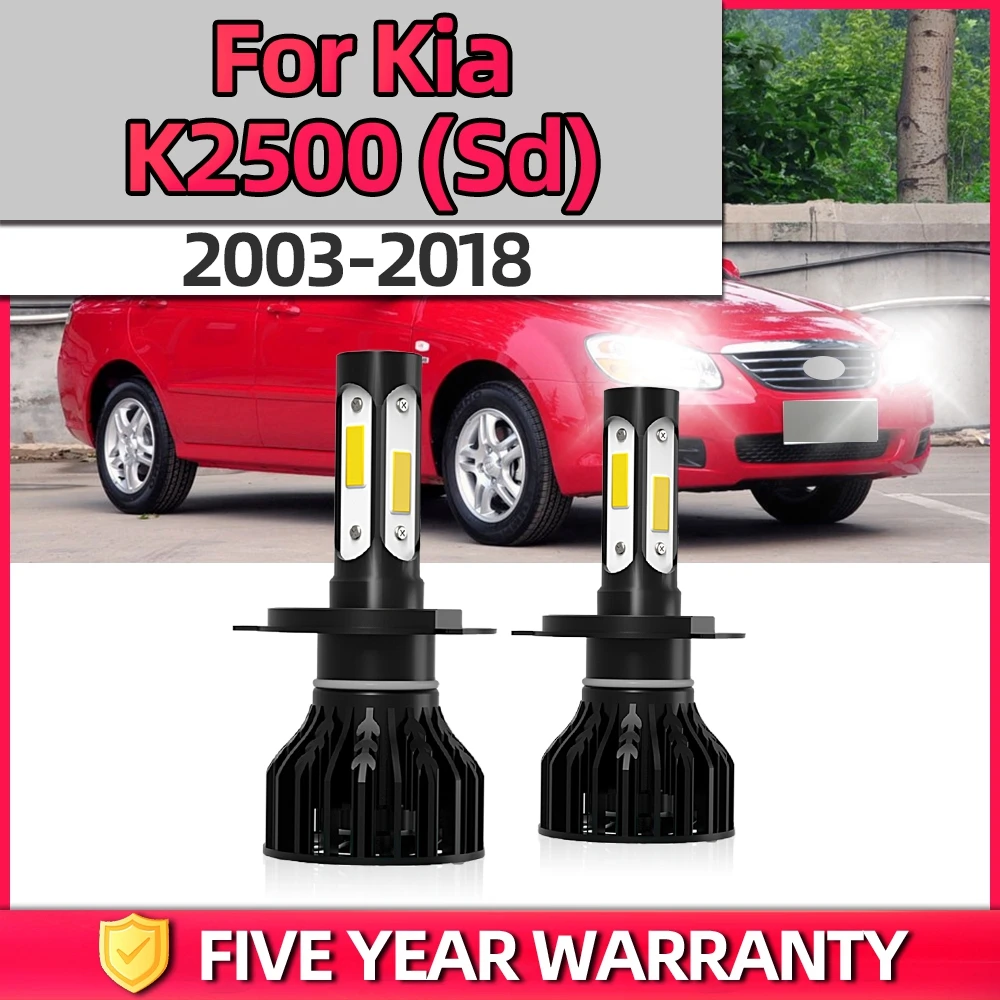 

TEENRAM Bright CSP Chips LED Auto headlights 6000K White H4 High Low Combo Lamps Kit For Kia K2500 (Sd) 2003-2018