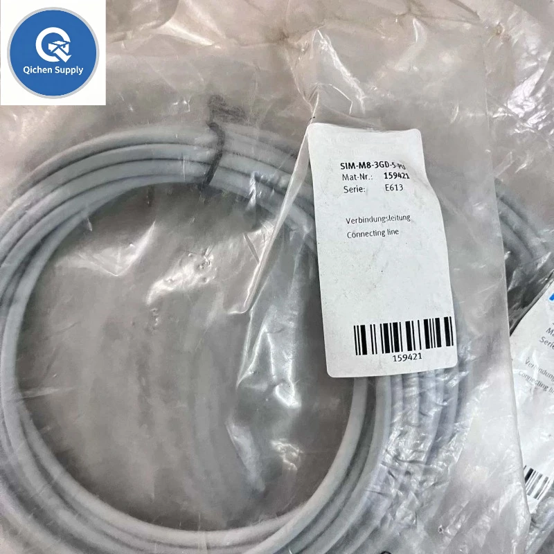 1PC New SIM-M8-3GD-2,5-PU 159420 Connecting Cable M8 3-Pin Straight Socket 2.5m PU Cable For Proximity Sensor Magnetic Switch