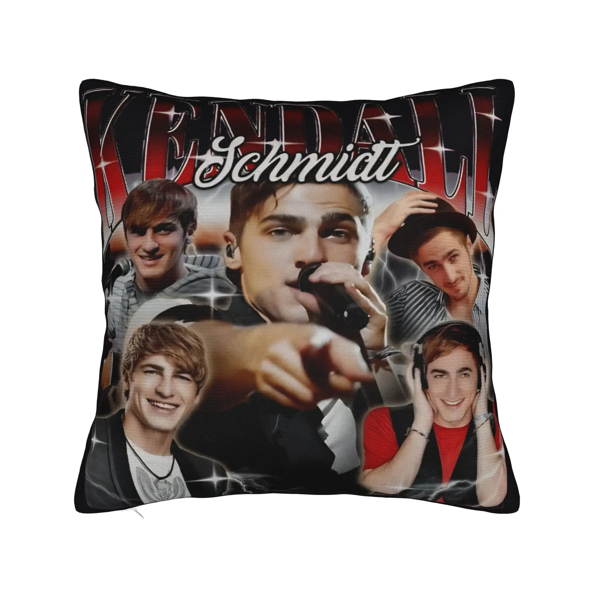 Funda de almohada Big Time Rush Kendall Schmidt, funda de almohada cuadrada, funda de cojín moderna para silla de sala de estar