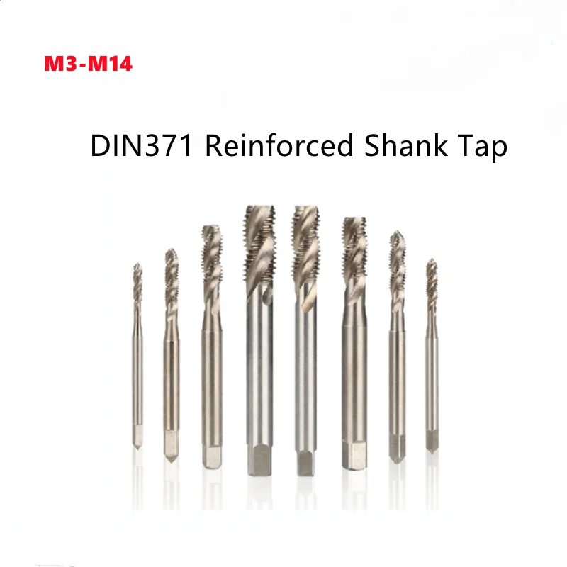 

DIN371 Machine Tap M3-M14 Reinforced Shank Spiral Groove Metric Tap Thread Tap Hand Tool