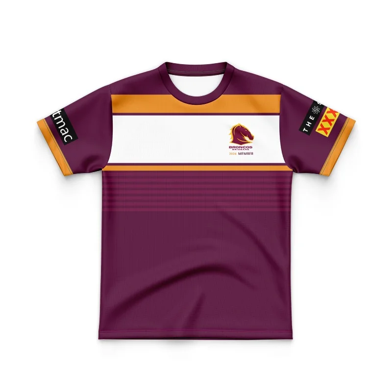 

KIDS 2024 Brisbane Mustang Chestnut Shirt(Custom name and number )