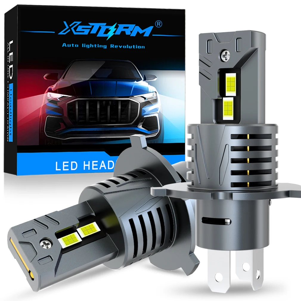 XSTORM H4 LED Headlight Bulbs 9003 HB2 Canbus High Low Beam Car Light 30000LM Turbo Led Diode Lamp Auto 12V 6500K lampada