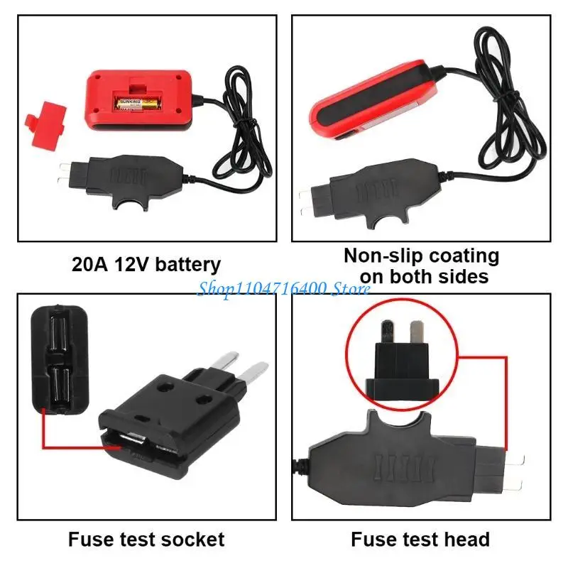 y1gd Wyszukiwanie usterek w obwodzie samochodowym Auto 20A Tester prądu Naprawa Wykrywacz nieszczelności bezpiecznika