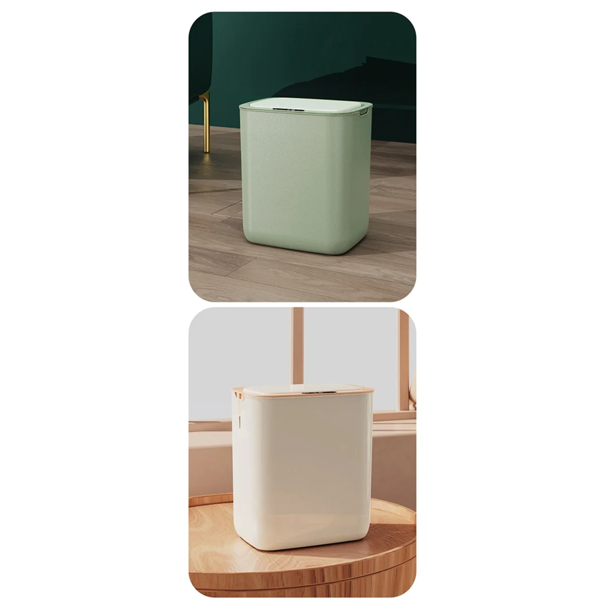 

Electric Automatic Flip-Top Induction Trash Can Home Non-Contact Trash Can with Lid Office Smart Trash Can Light Yellow