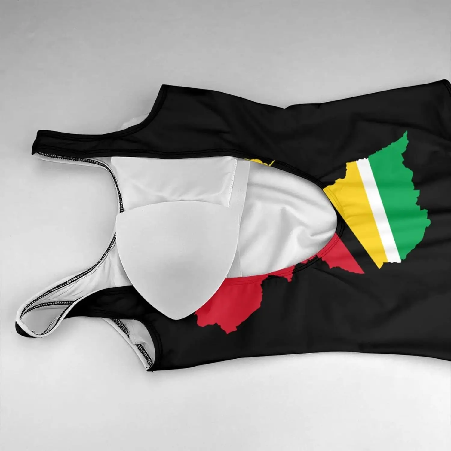 Guyana Flag Map Sexy Swimwear Women's One-Piece Swimsuits Fashion Swimdress Monokini Beach Bikini Sets