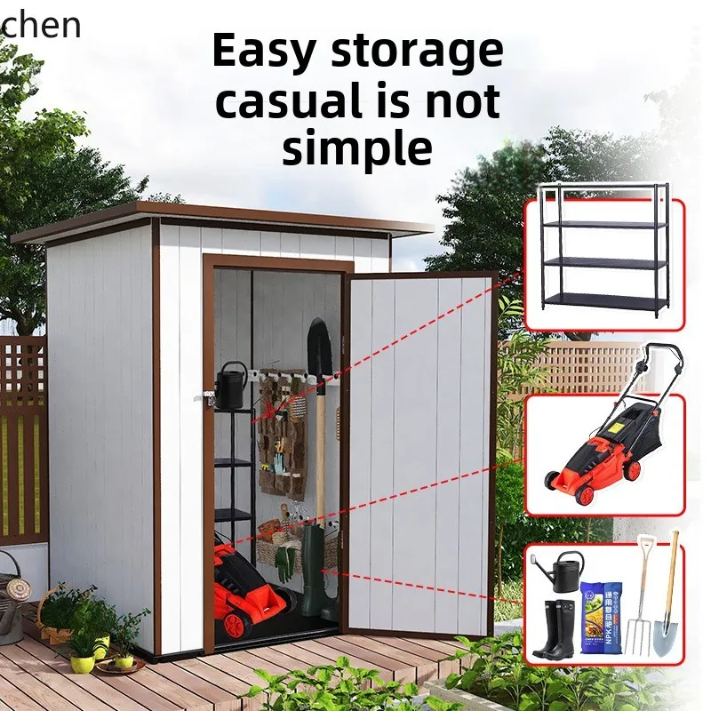 HT Outdoor Storage Bungalow Courtyard Garden Temporary Utility Room Outdoor Storage Cabinet