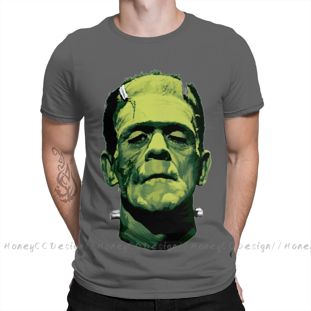 Fashion Frankenstein Men\'s T-shirt The Monster Summer Fashion Round Neck Casual Short Sleeve Quick Drying Plus Size Men Clothing