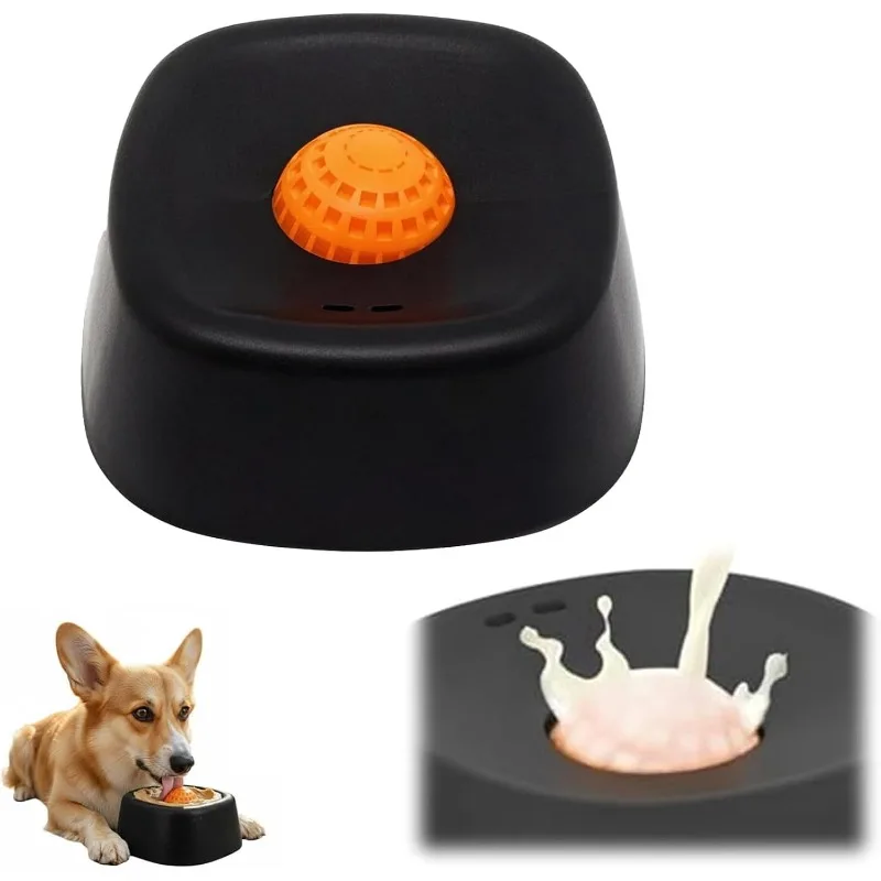 Bol à lécher pour chien avec boule roulante, gamelles anti-glouton pour chien, bol à lécher anti-déversement, distributeur sphérique pour friandises liquides.