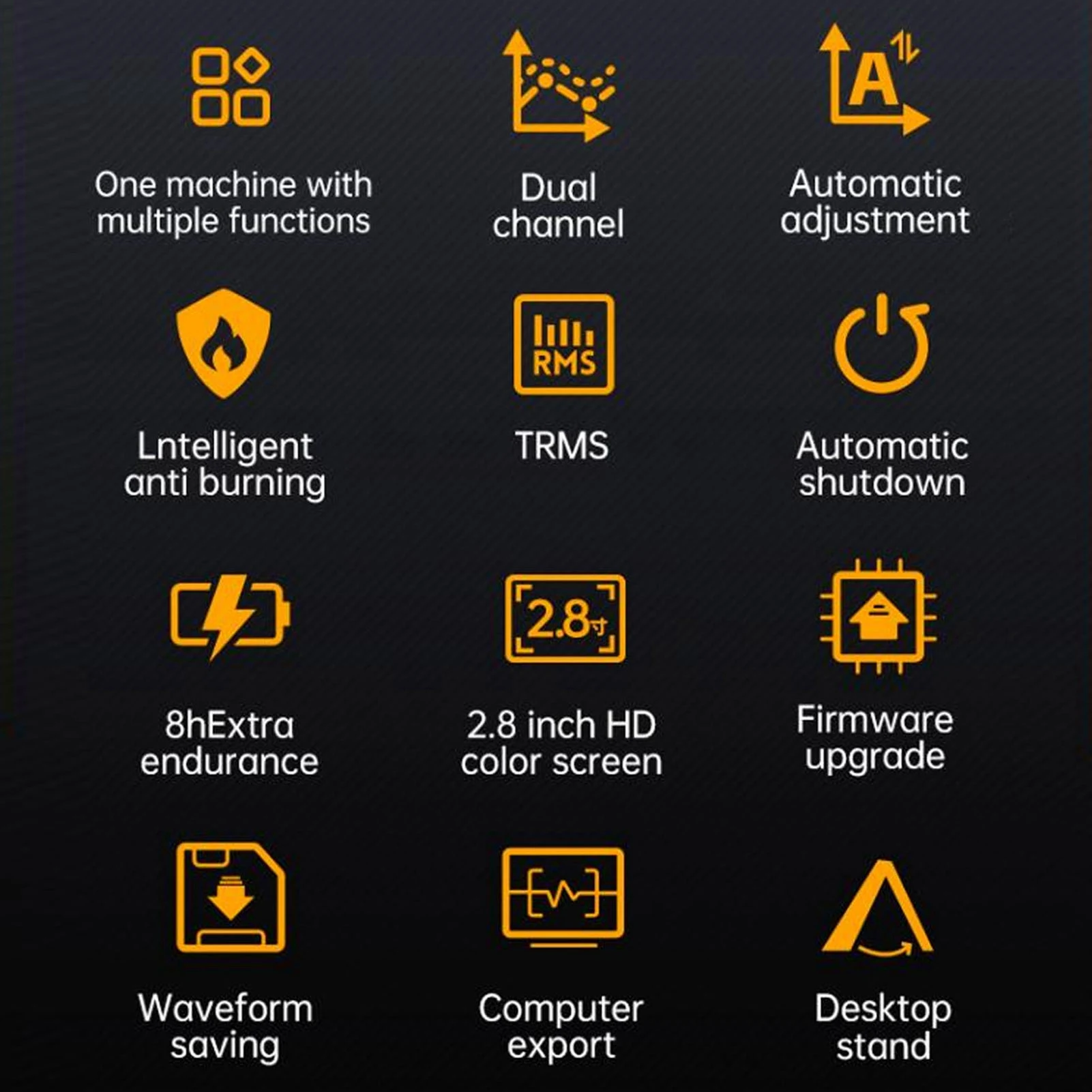 Multímetro de osciloscopio, generador de formas de onda 3 en 1, probador de señal Digital portátil, ancho de banda de 10MHz, frecuencia de muestreo de 50MS/s