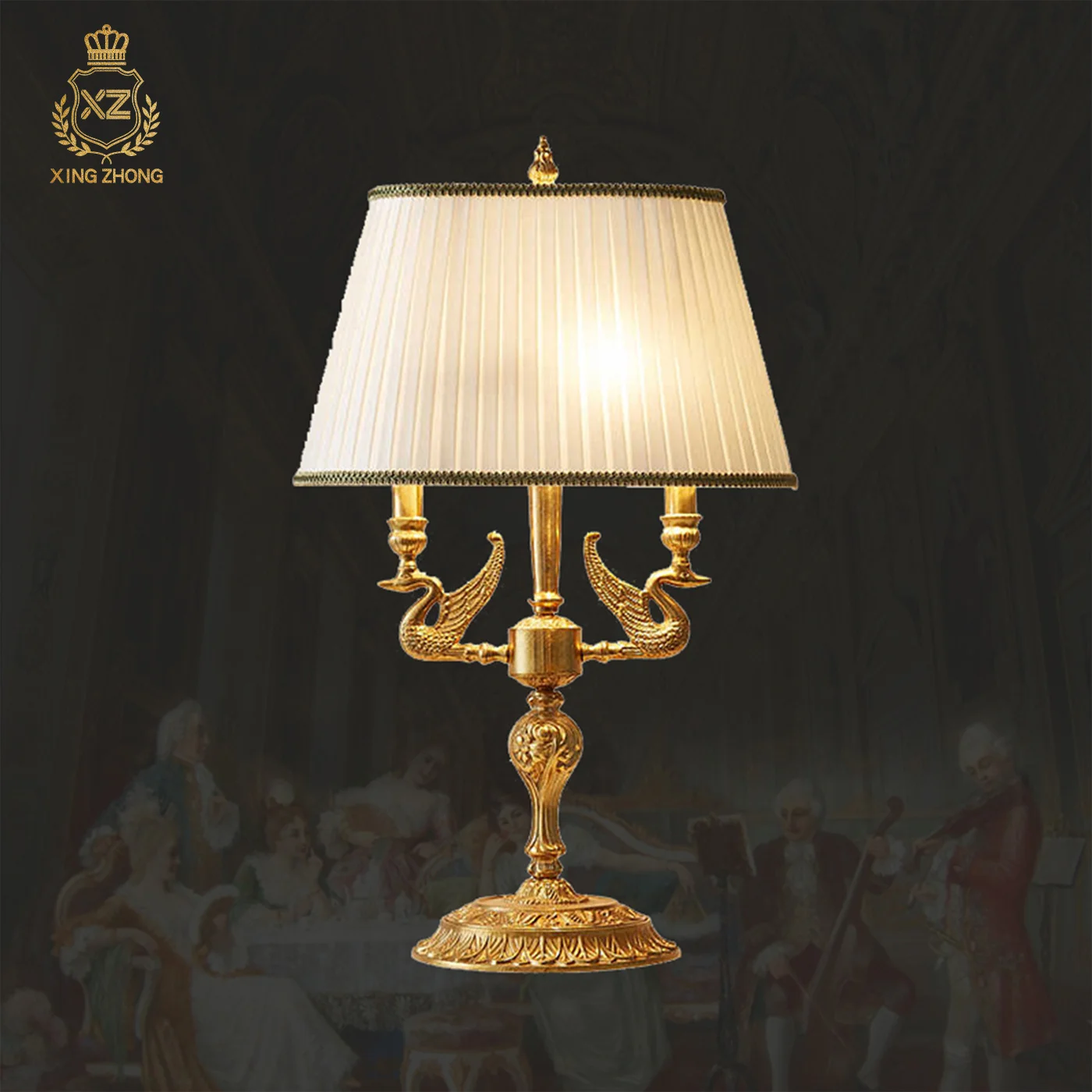 European Classic Living Room Coffee Table Decorative Brass Table Light Bedroom Study Bright Reading Light