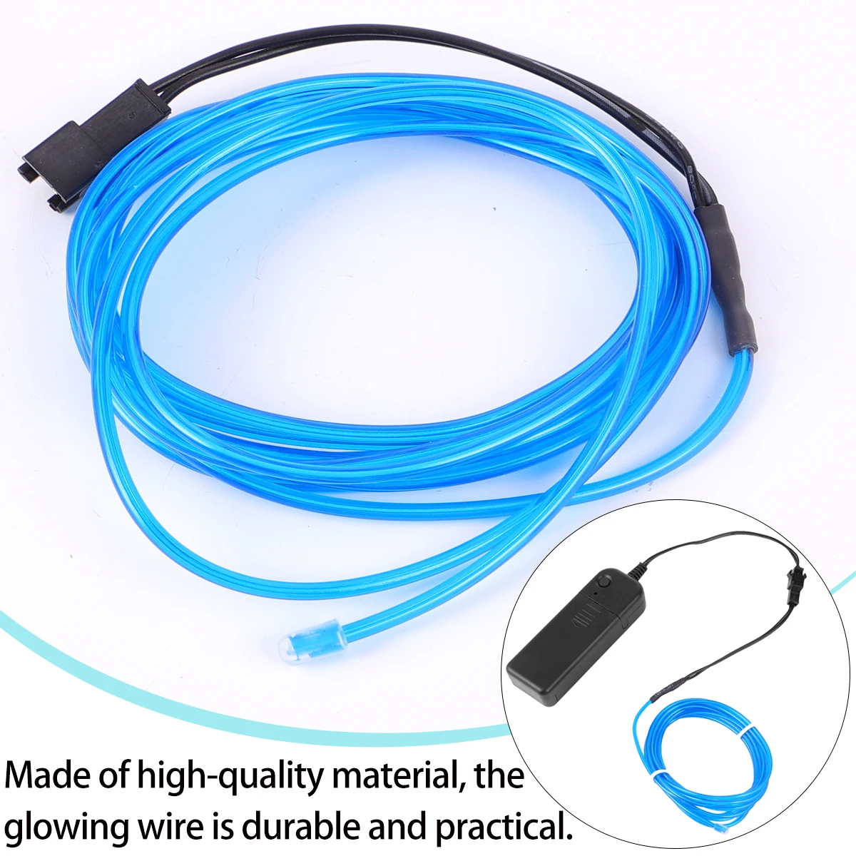 

2M El Wire Lights Glowing Strobing Cable Flexible Cuttable Decorative Light For Halloween Christmas Cosplay Car Bike Camping