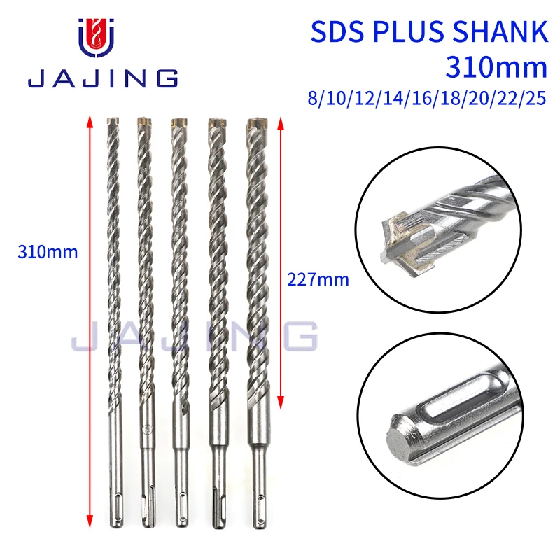 

SDS PLUS 310mm Electric Hammer Drill Bits Tungsten Carbide Cross Tip For Masonry Concrete Rock Stone Drilling Hole Saw