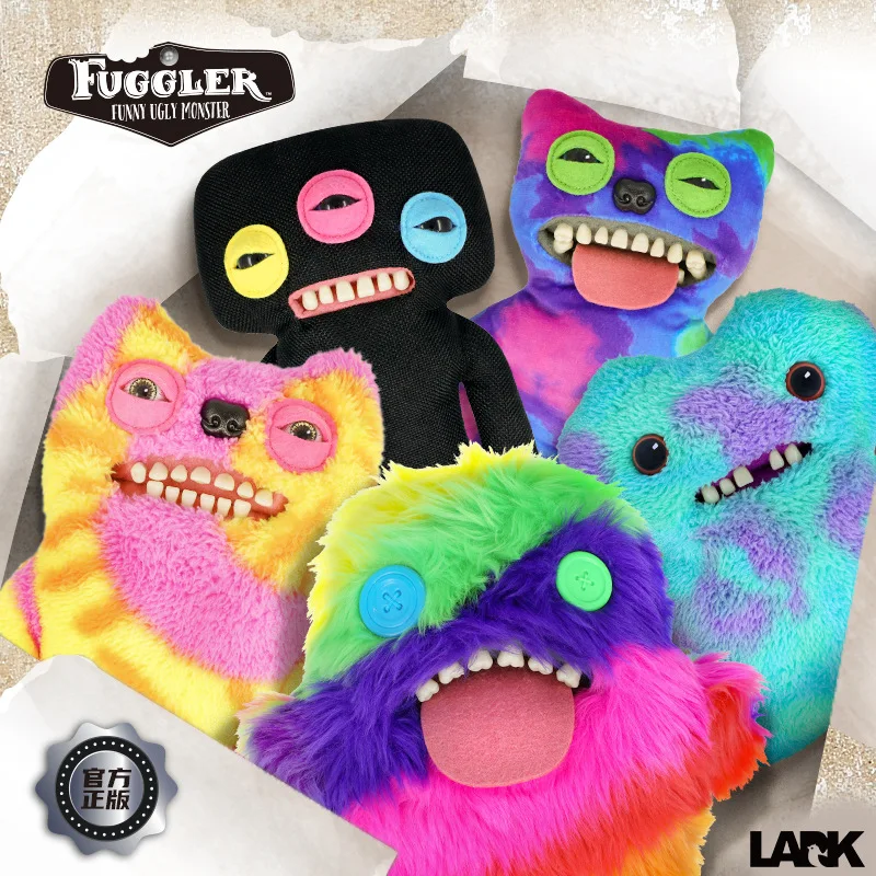 Fuggler Cute Monster Plush Toy Funky Tooth Doll Ugly Cute Teeth Funny Stuffed Weird Creature Keychain Collect Kids Unique Gift