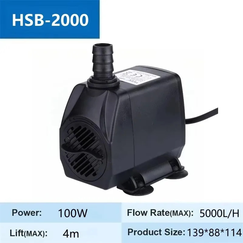5000L/H Electrical Large Flow Pond Fountain Water Pump Submersible Aquarium Water Pond Pump Ac Water Pump for Fish Pond