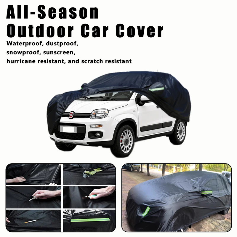 

Car Cover for Fiat Panda- Outdoor Full Body Protection, Waterproof Dustproof Heat-Resistant, All-Season Use Exterior Accessories