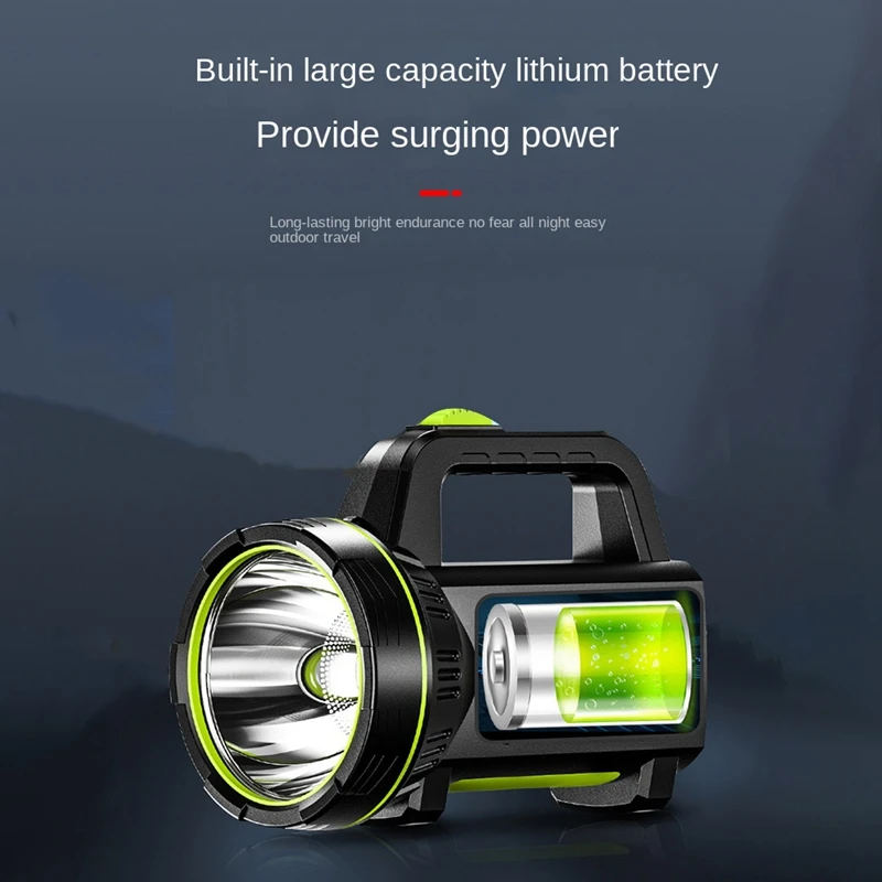 882A Strong Light Rechargeable Multi-Function Ultra-Bright 2-Gear Adjustable Portable Searchlight