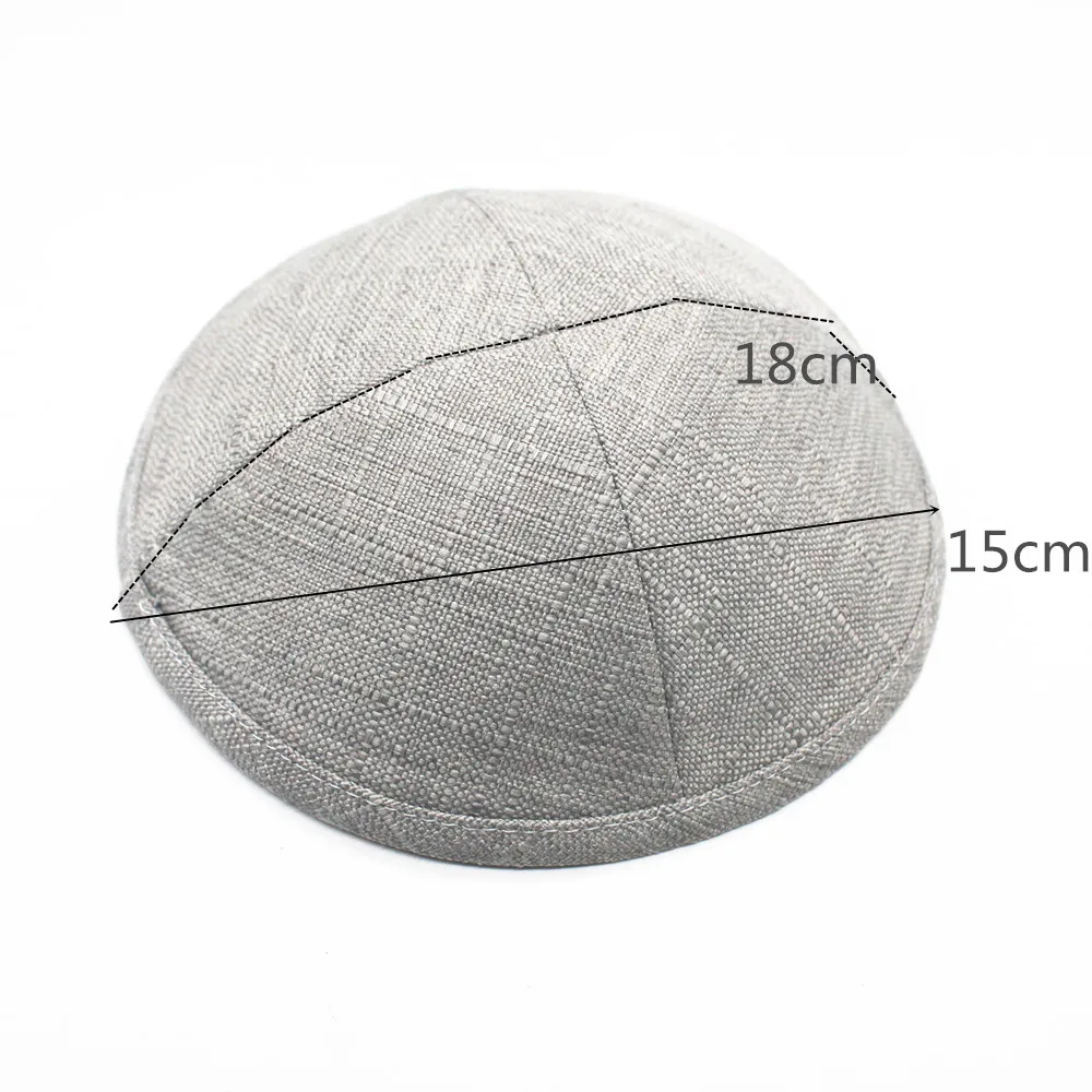 Jewish Kippot Kippah Hat Kipa Fabric 15cm Beanies Yarmulke Israel Style Skull Cap