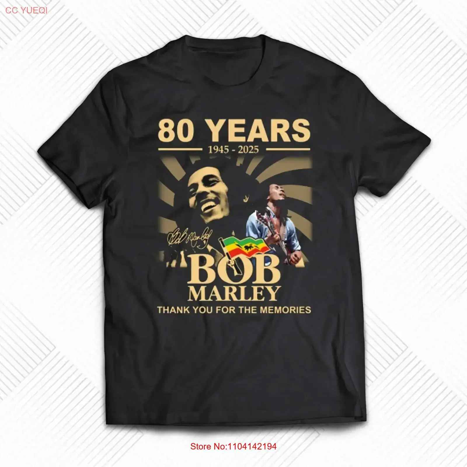 

80 Years 1945 2025 Bob Marley Thank You For The Memories T shirt vintage Washed Comfortable graphic streetwear Stylish fashion