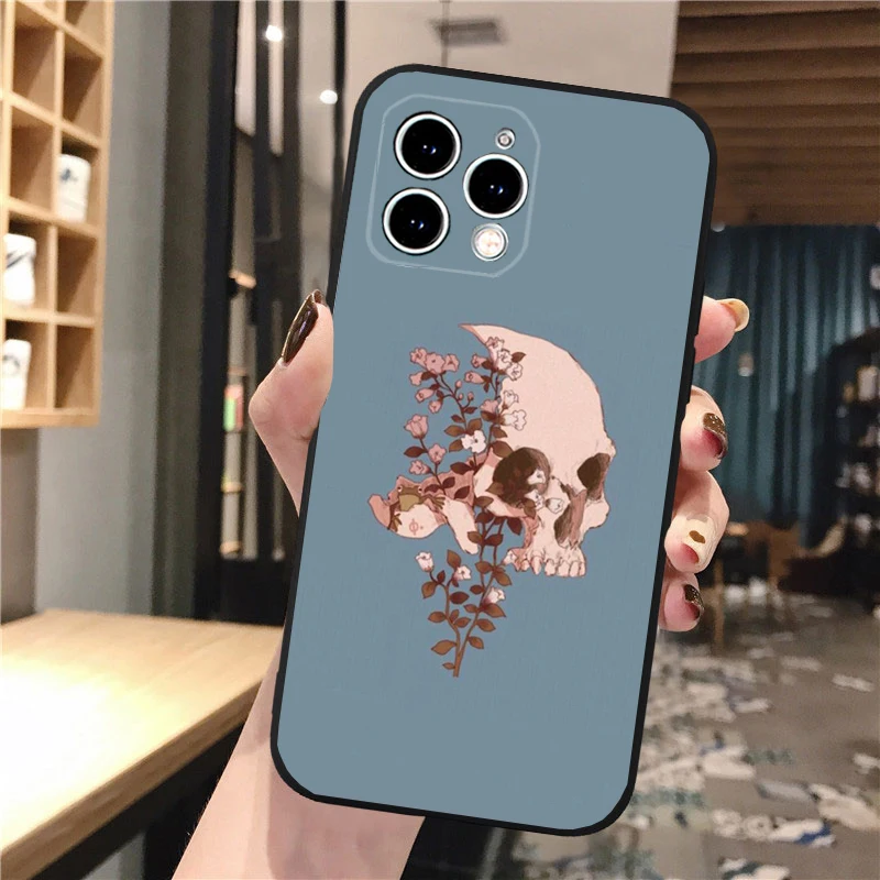 

I Love Skull Art Phone Case For iphone 17 Pro Max Air 16 15 14 13 Pro Max 15 16 Pro 15Plus