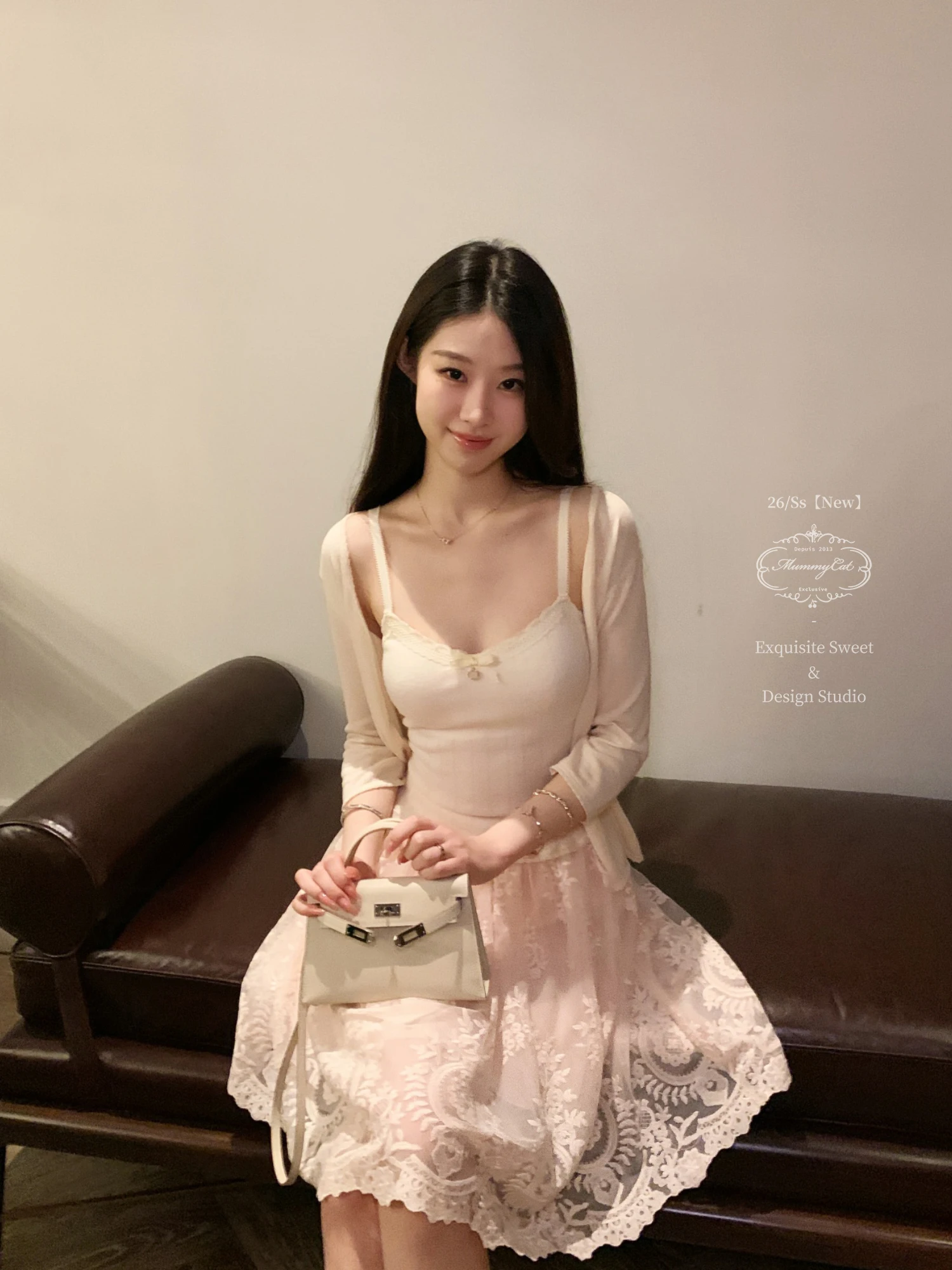 

Mummy Egg-Lang 26 New Soft Sle Slim Fit Seven-Quarter Sve Open Cardigan Women's Knitted Sweater Casual Daily Wear