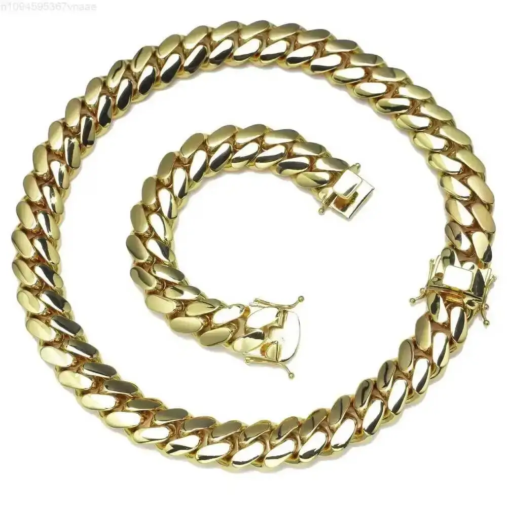 

Оптовая продажа колье Майами кубинская цепочка муассанит цепочка мужское ожерелье 10 К 14-каратное золото кубинская цепочка модные ювелирные изделия ожерелья