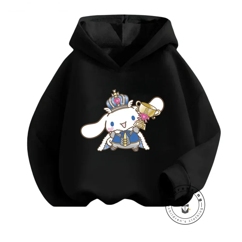 Kawaii Cinnamoroll Hoodies for Children Featuring Soft Long Sleeves Colorful Anime Designs Cozy Autumn Winter Fashion by Sanrio