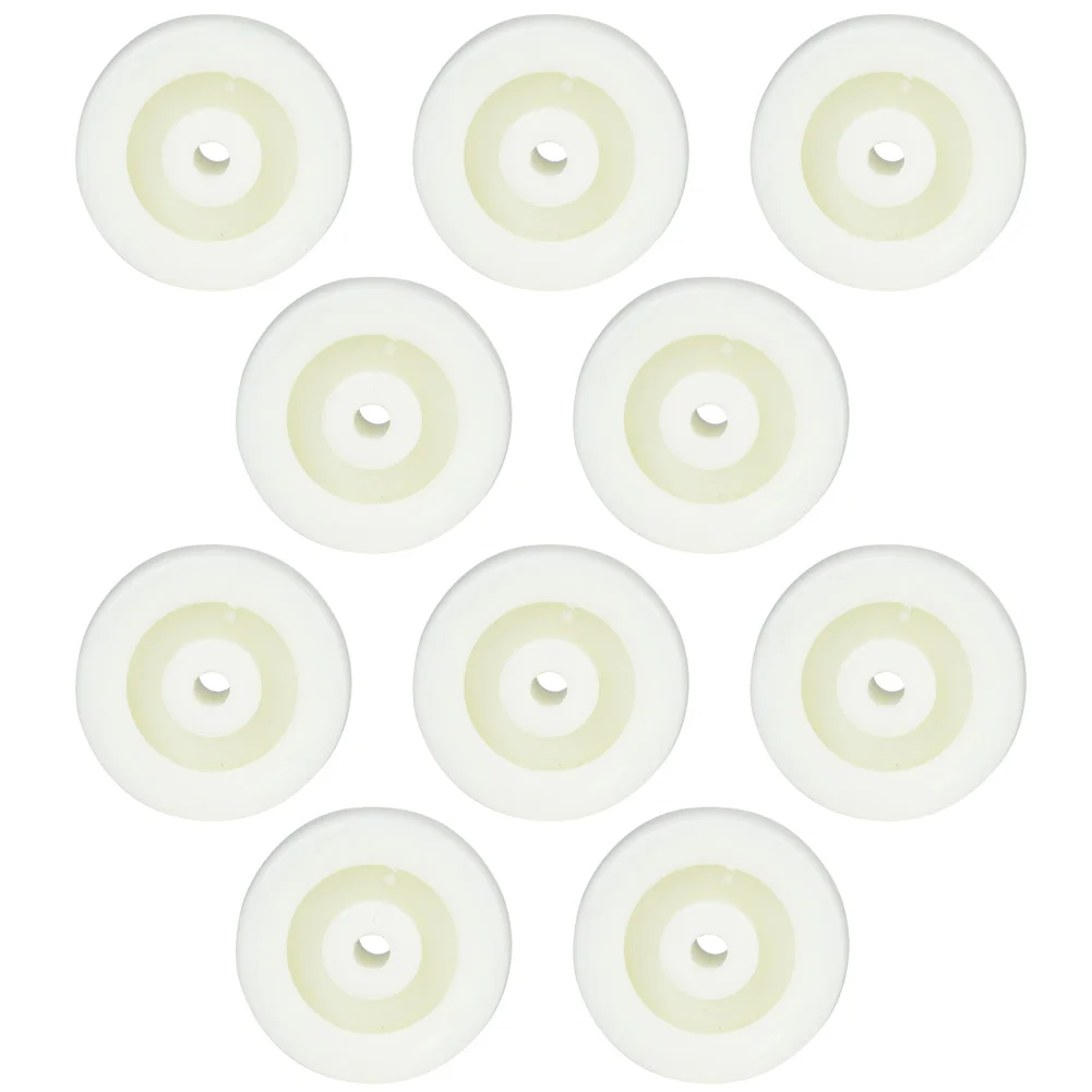 

ZK40 10pcs 2 Inches Nylon Wheel Nylon Round Pulley Caster Roller Wheel 20KG Maximum Load