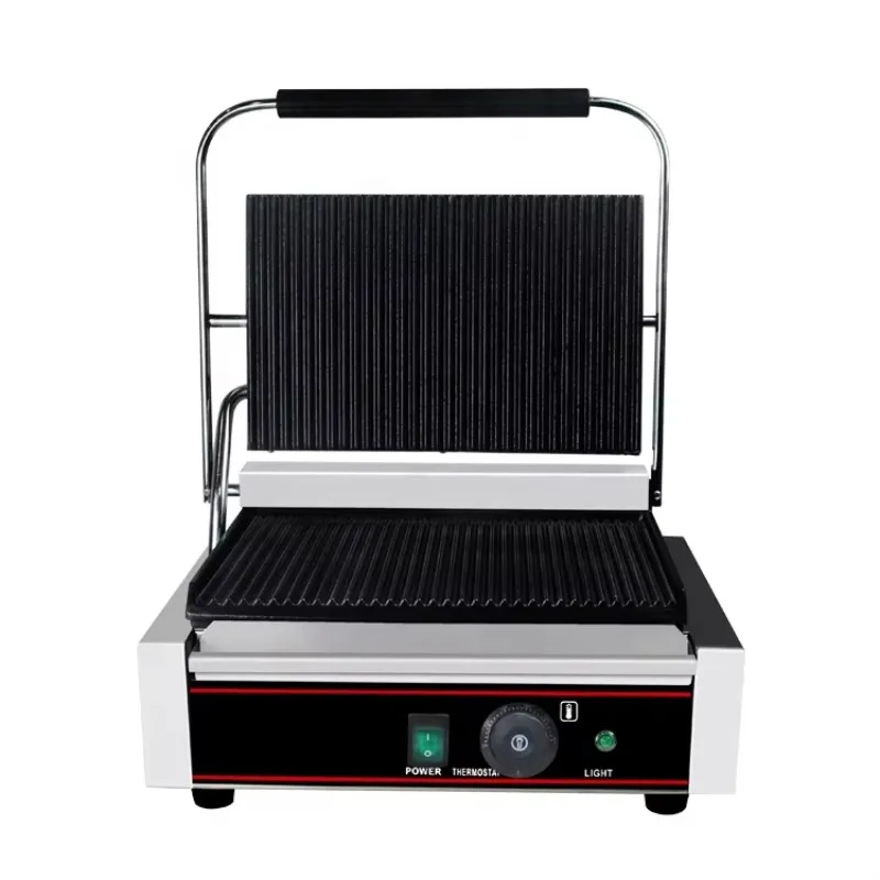 2200W Stainless Steel Cast Iron Sandwich Contact Barbecue Machine