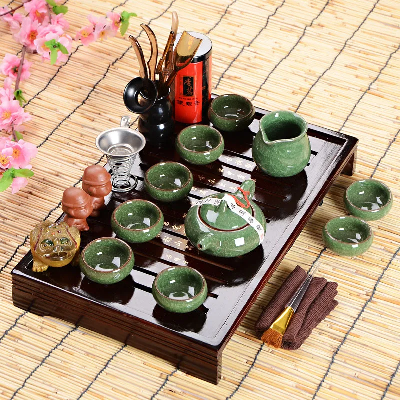 Hot Sales Fathers Day Gift Idea Kung Fu Tea Set Drinkware Chinese Ceremony with Table Over Eight-piece High-end