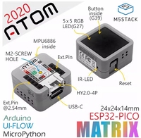 M5Stack ATOM Matrix ESP32 Development Kit Built-in MPU6886 ESP32 PICO-based Internet of Things Terminal Controller