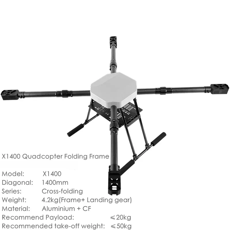 

For X1400 Quadrotor UAV Folding Rack Agricultural Plant Protection Mapping Aircraft for Areal Photography