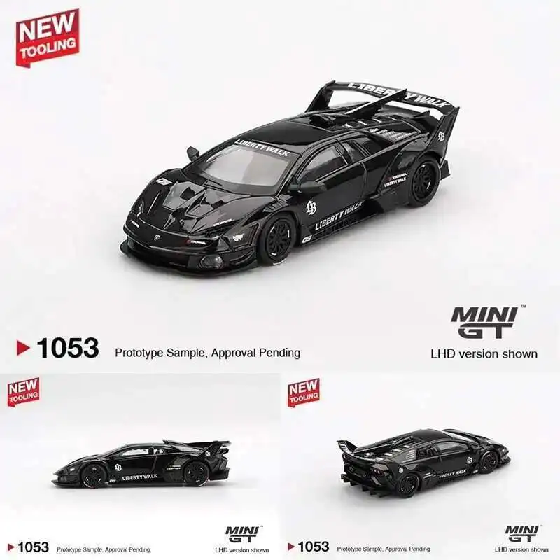 

PreSale MINIGT 1053 1:64 Lamborghini LBWK LB-Silhouette WORKS MURCIELAGO GT Evo Black Diecast Car Model Collection Toys