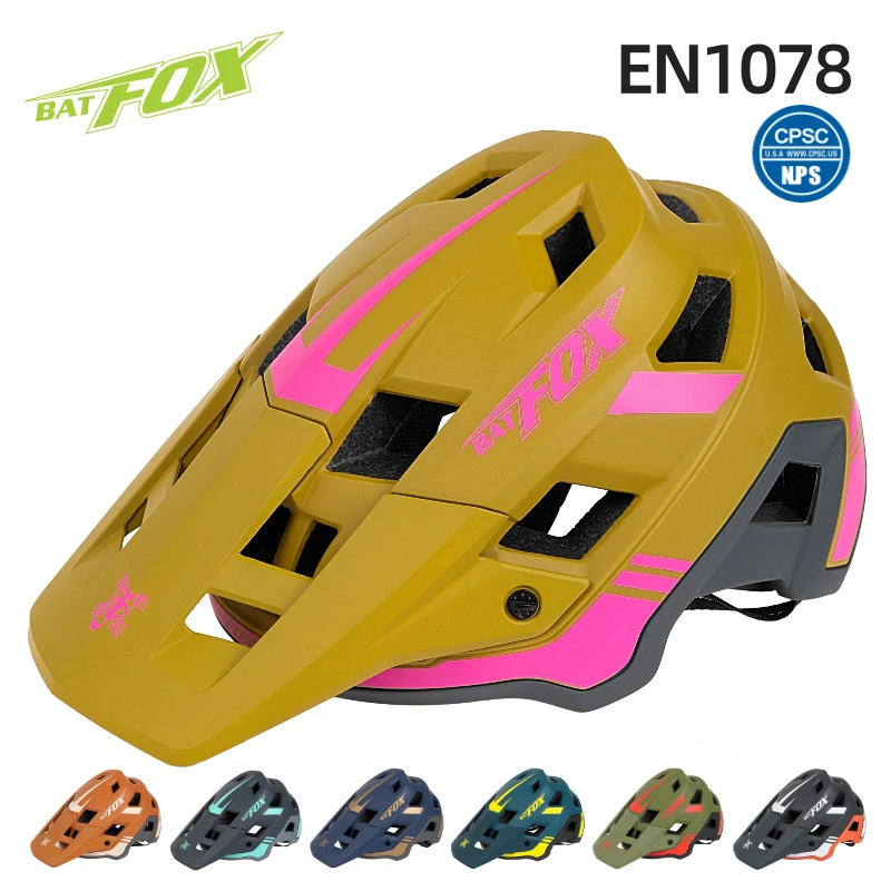 BATFOX bicycle helmet for men women Mtb Helmet casco ciclismo Mountain Bike casco fox Racing Riding Safety Helmet Cycling Cap