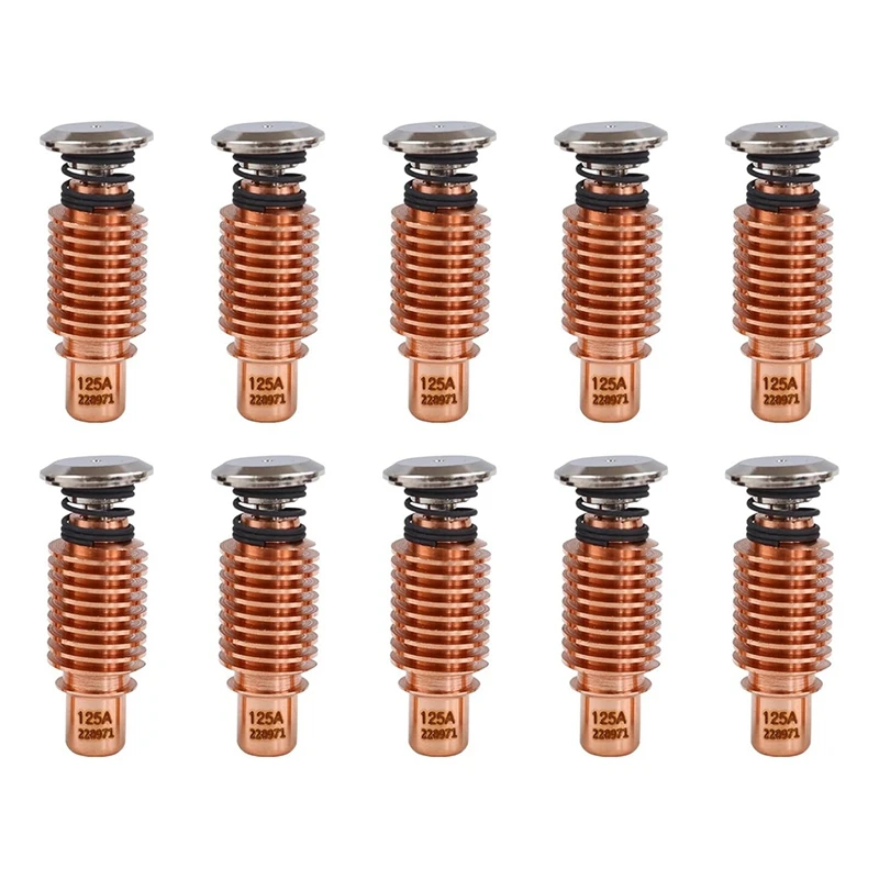 10Pcs 220971 Electrodes For Hypertherm-PMX 125 Plasma Cutting Torch Consumables