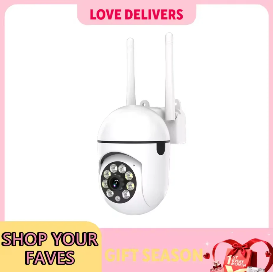 1080P Full HD 2.4G WiFi Security Camera, Outdoor Night Vision Surveillance Camera, Weatherproof Home Security Camera, Best Gift