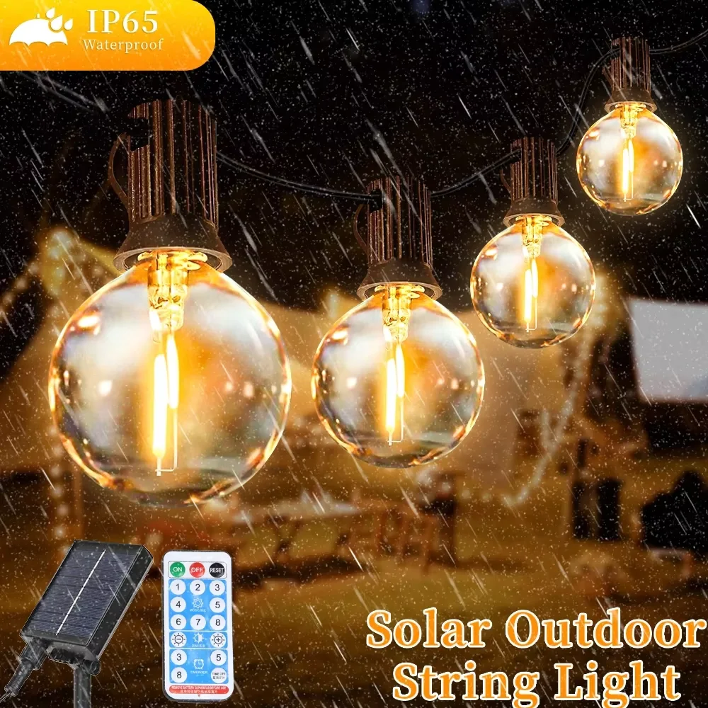 Outdoor Solar Lights LED Lights Solar Garden Lighting Sunlight Fairy Lights Balcony Decorative String Light Wedding Decoration