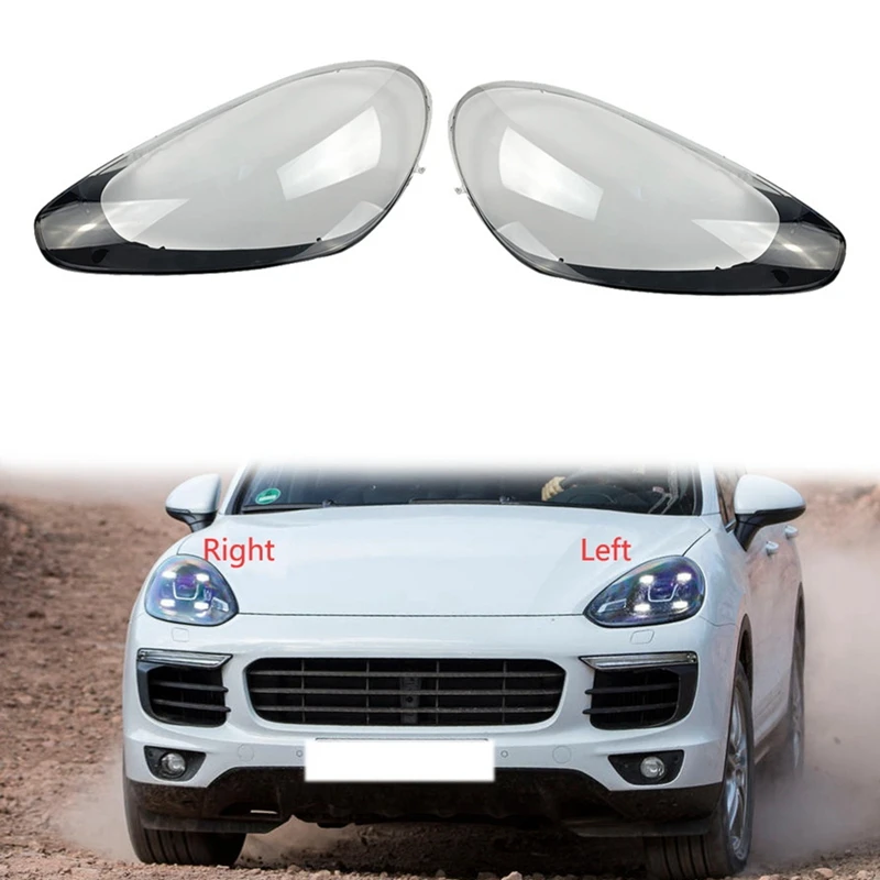 

For-Porsche Cayenne 2015 2016 2017 Headlight Shell Lamp Shade Transparent Lens Cover Headlight Cover