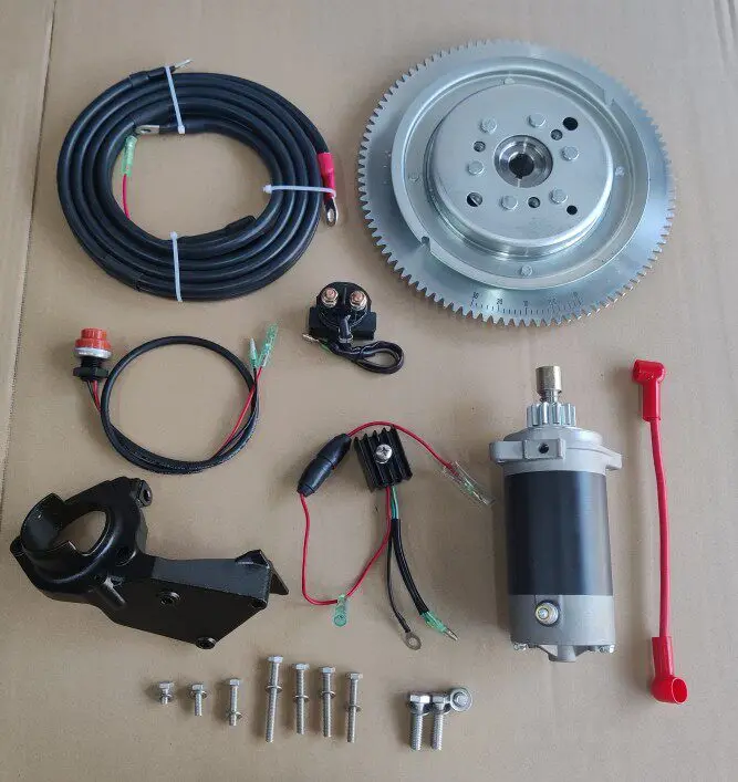 Outboard Motor  Rear Control Electric Start Conversion Parts  for Yamaha Hidea Parsun  2-stroke/4-stroke, 15, 30, 40, 60, 85HP