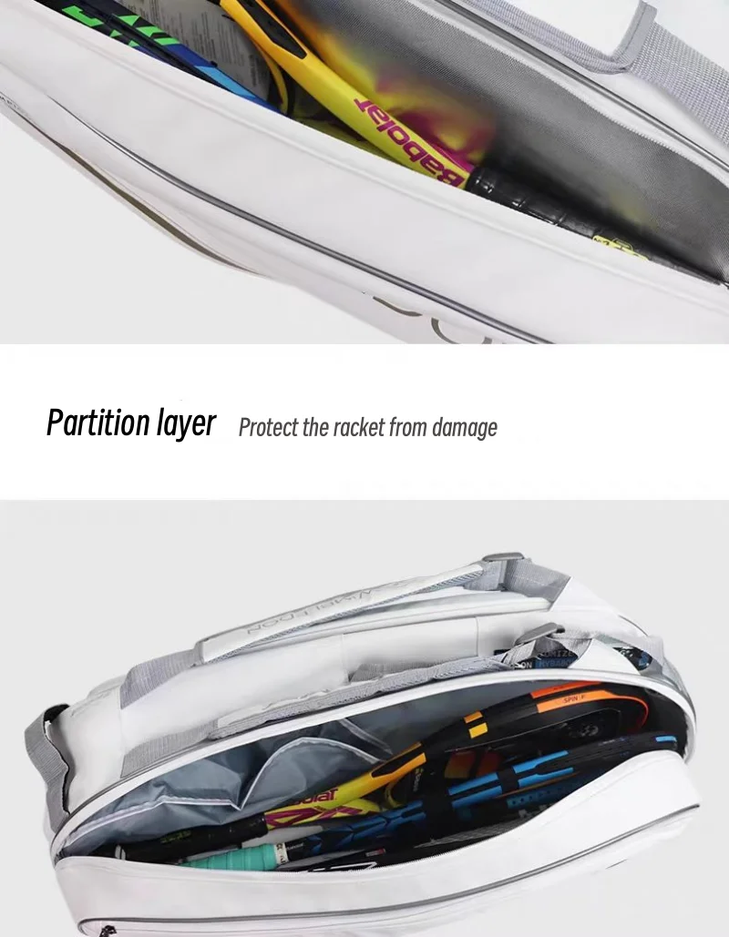 Теннисная сумка Babolat PURE WIMBLEDON Теннисный рюкзак большой вместимости Спортивная сумка Tenis Raqueteiras Ракетки для пляжного тенниса Padel 6 шт.