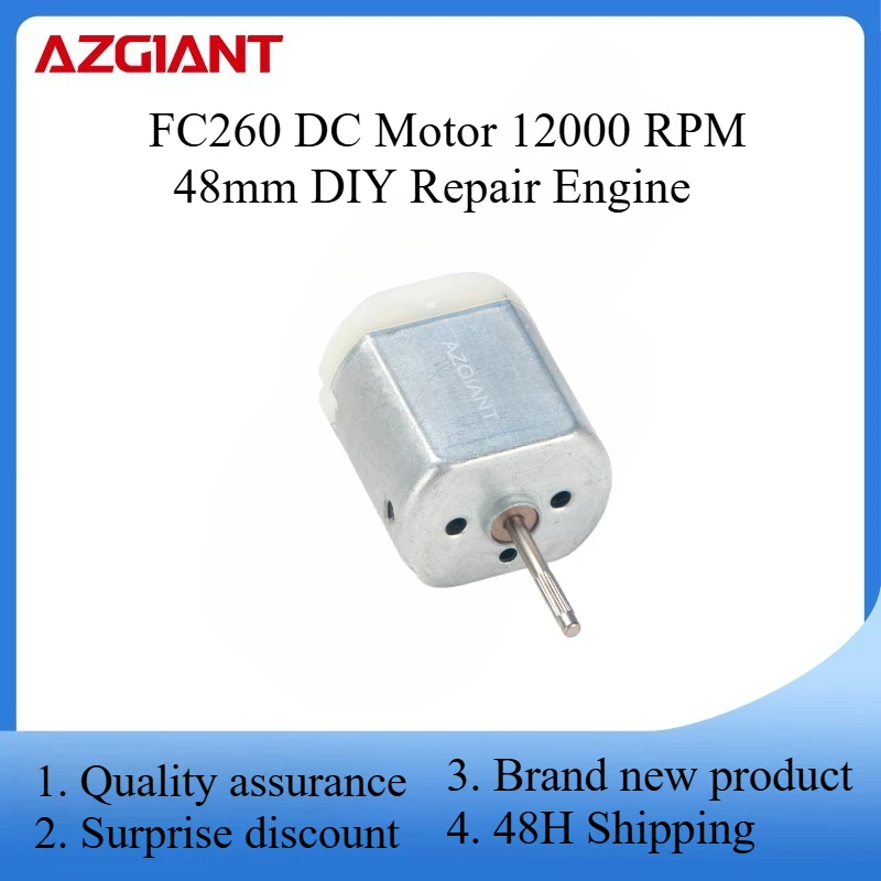 

FC260 DC Motor 12000 RPM 48mm DIY Repair Engine For Car Replacement Power OEM Accesseries Forward Rotation Toy High Quality
