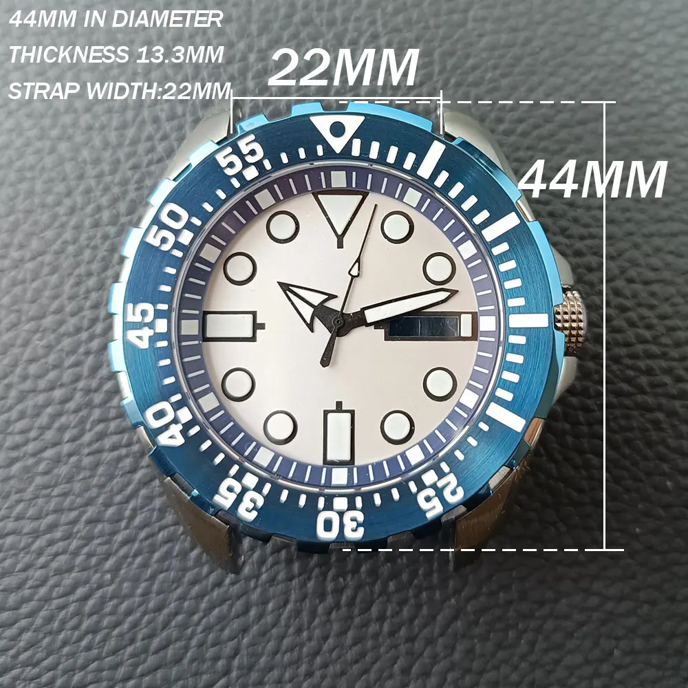 601 Case 44mm Men\'s Watches Steel Case Watch Parts For NH35 NH36 Movement/Dial Case Watch Accessories Sapphire Glass Watch Box