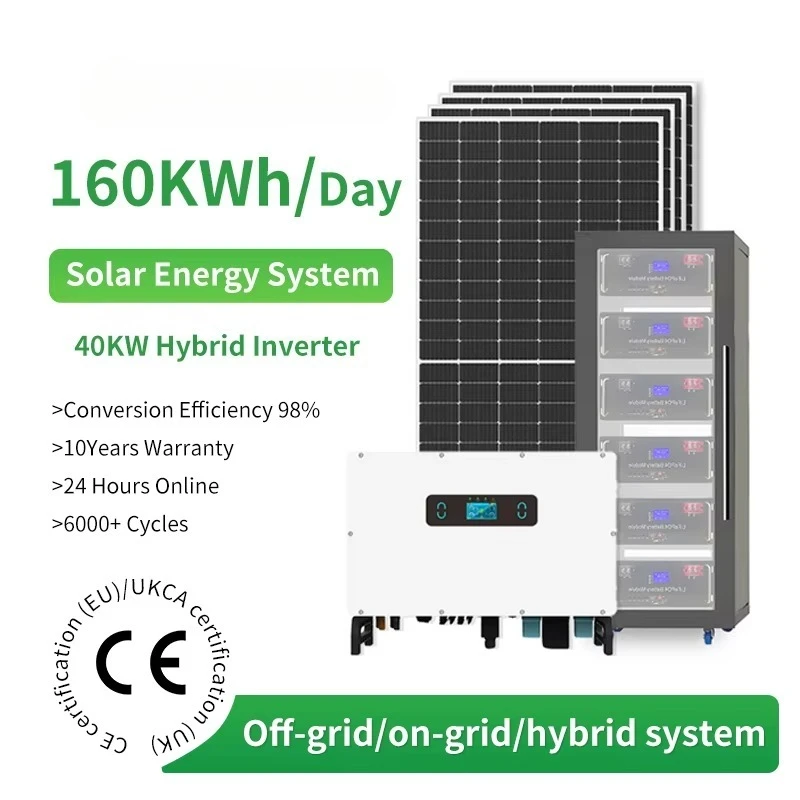 Customized 5kW 10kW 20kW 30kW 50kw Solar Panels With Battery And Inverter Complete Kit Hybrid Solar Energy System For Home
