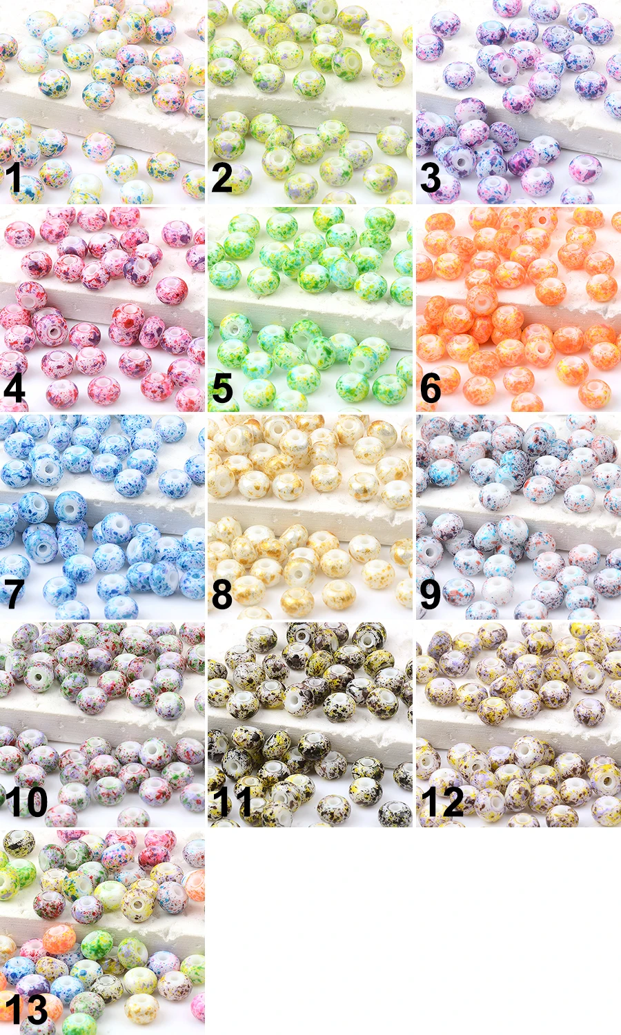 5x8mm Glass Beads Colorful 2mm Hole Abacus Shape DIY Loose Beads Necklace/Bracelet Making Jewelry Accessory