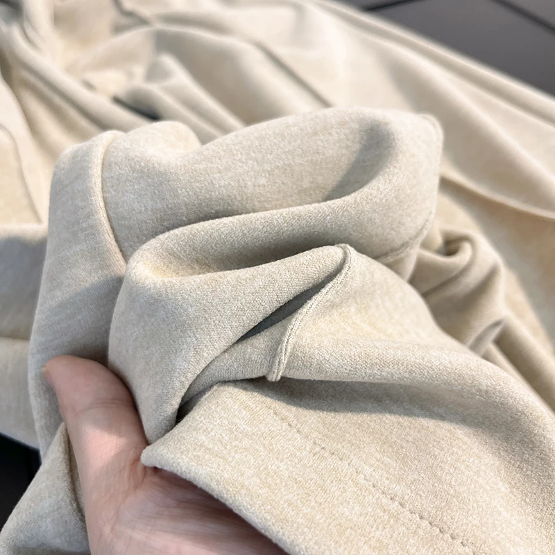 ゆったりワイドレッグパンツ 秋冬 ソフトで快適なストレートカジュアル ハイウエスト レディース ノンスティ ライスヌードルパンツ