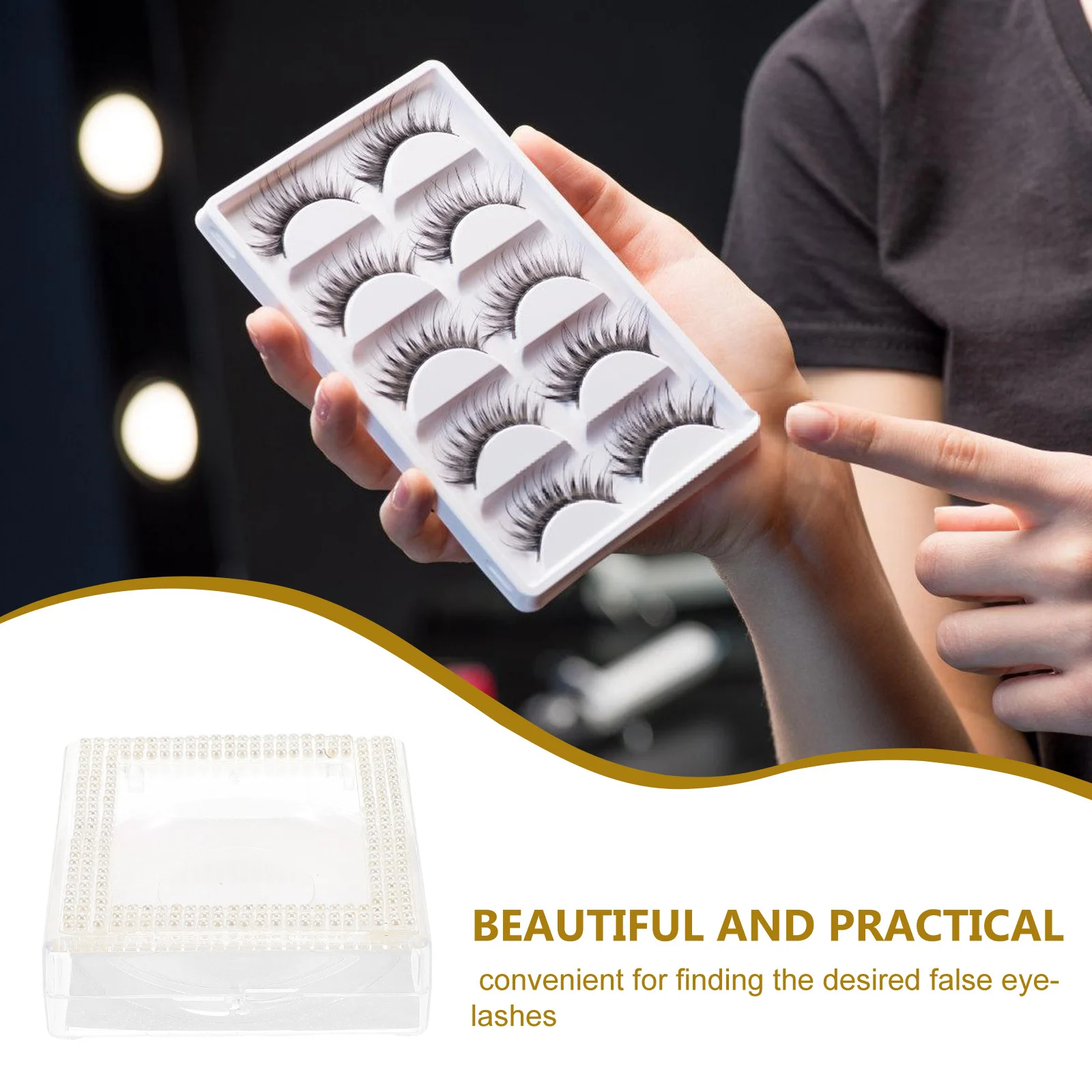 속눈썹 케이스 투명한 속눈썹 보관 상자 인조 속눈썹을 위한 세련되고 편리한 여행 및 일상 사용에 적합