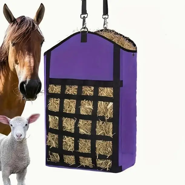 

Cross-border new large-capacity horse supplies feeding hay bag portable horse straw dead grass storage