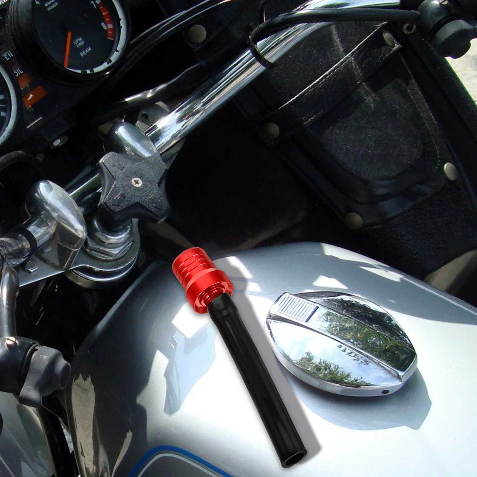

2pcs Tank Valve Tube Durable Aluminum Alloy Rubber Easy Install Off-Road Motorcycle Fuel Vent Gas Cap Vent Tube